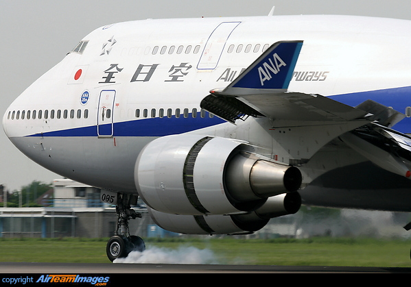 模型・プラモデル ANA 全日空 BOEING 747 JA8095 全長18CM 質量660G ...