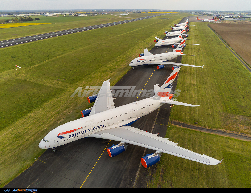 British Airways A380 Storage - Large Preview - AirTeamImages.com