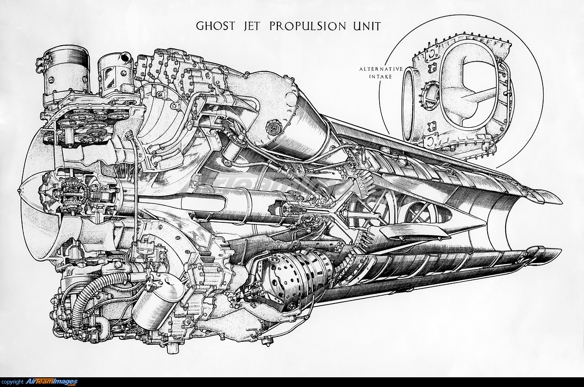 De Havilland Ghost Engine - Large Preview - AirTeamImages.com